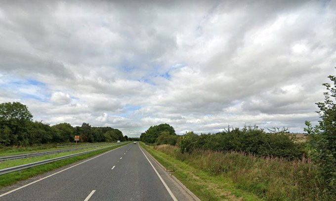 Graphene recycling experiment on the A1 road, Northumberland
