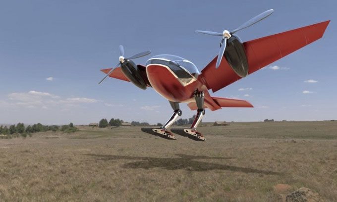 The Macrobat flying taxi mimics the shape of a bird.