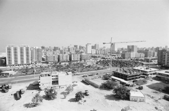 Numerous buildings under construction in Abu Dhabi, UAE
