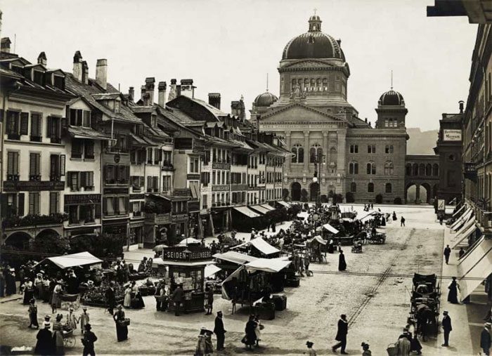 A market in Bern, Switzerland