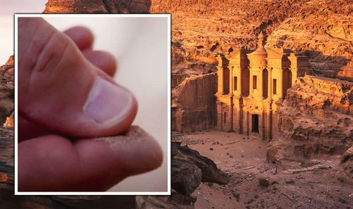 Researchers found white sandstone in Petra.
