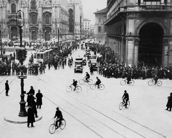 The famous city of Milan, Italy