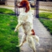 the dog walks on 2 legs extremely smoothly like a human 116952