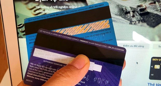 This is a magnetic stripe ATM card with a magnetic stripe on the back