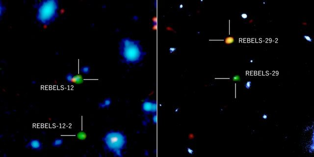 2 "ghost" galaxies from the early universe
