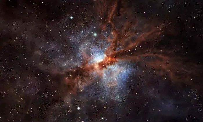 Stunning image of an ancient star-forming galaxy
