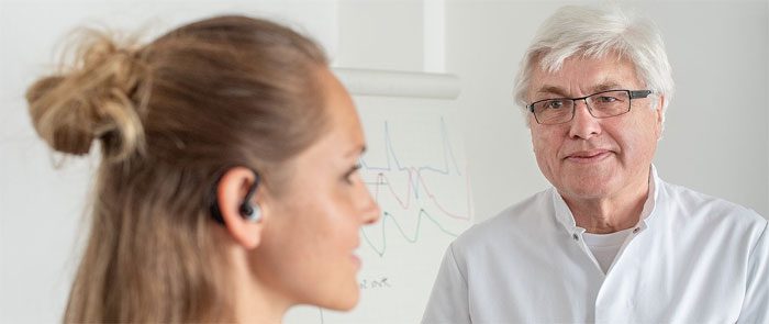 This device uses a wearable sensor placed in the patient's ear