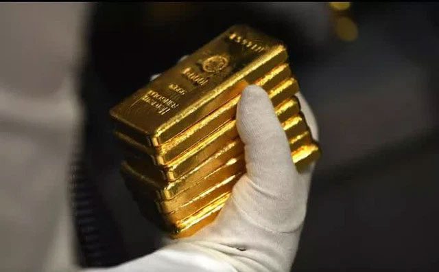 Gold bars made in Europe.