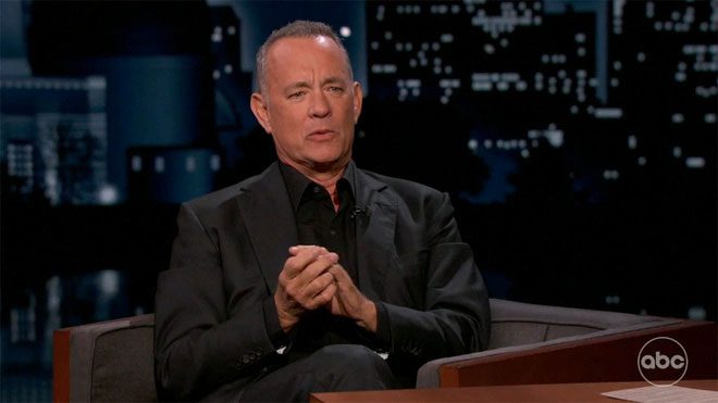 Tom Hanks on Jimmy Kimmel Live.