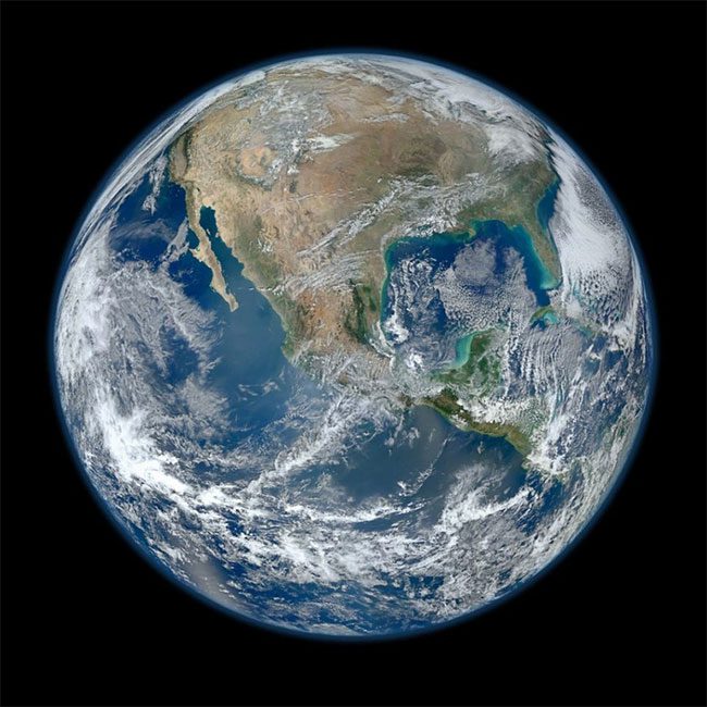 Earth as seen from the International Space Station (ISS).