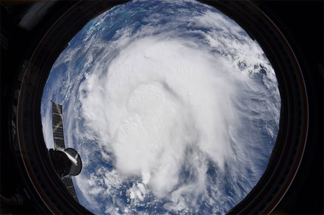 Photo taken on July 4 capturing Tropical Storm Elsa, which prompted New York to declare a state of emergency.