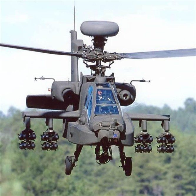 Expensive armed helicopter AH-64 Apache