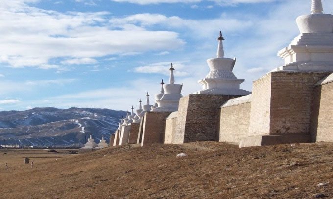 Buddhist monastery built on the ruins of Karakorum.