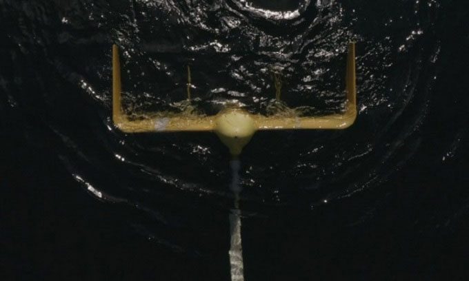 The "sea dragon" turbine swimming with the ocean current.