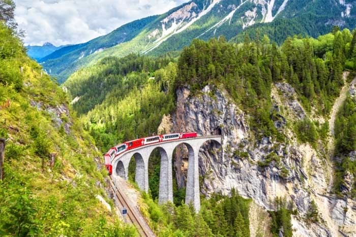 The Glacier Express of Switzerland is the slowest high-speed train in the world