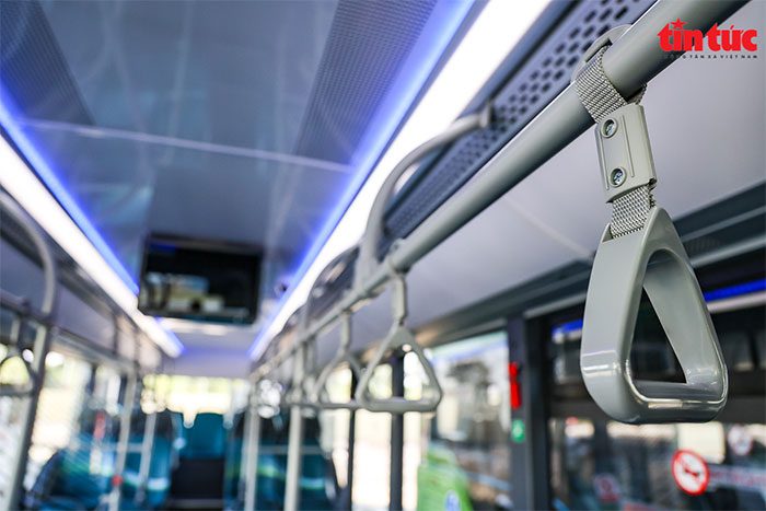 Handrails for passengers.