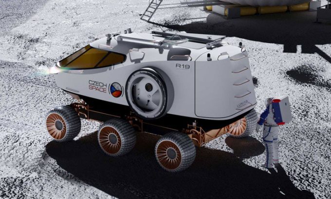 Luniaq four-seat electric vehicle design for the Moon