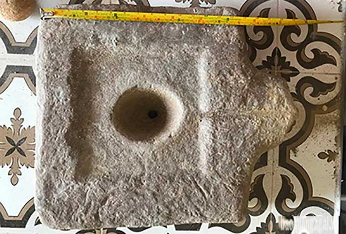 Solid stone Yoni.